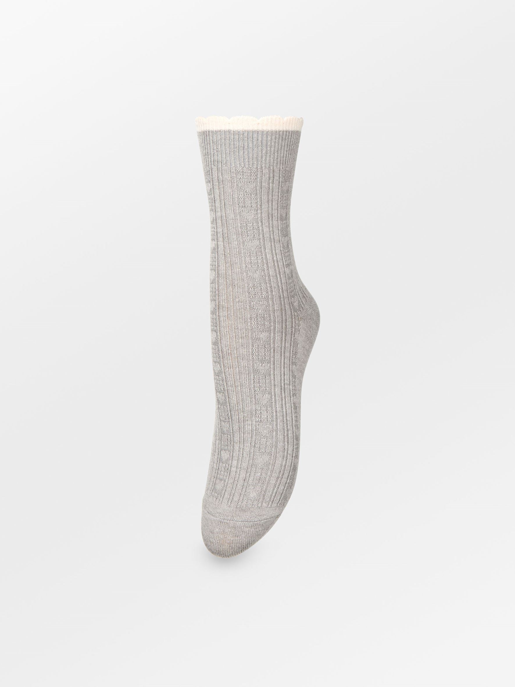 becks-ndergaard-scallop-socke-grey-melange-lochmuster-gr-37-41 image 1