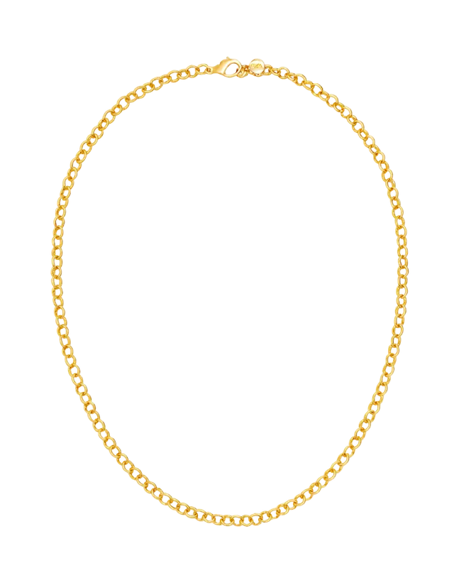 fable-england-gold-plain-chain-charm-halskette-gold-verstellbar image 1