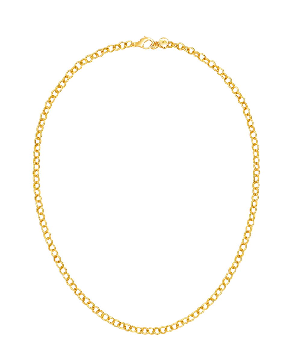 fable-england-gold-plain-chain-charm-halskette-gold-verstellbar image 1