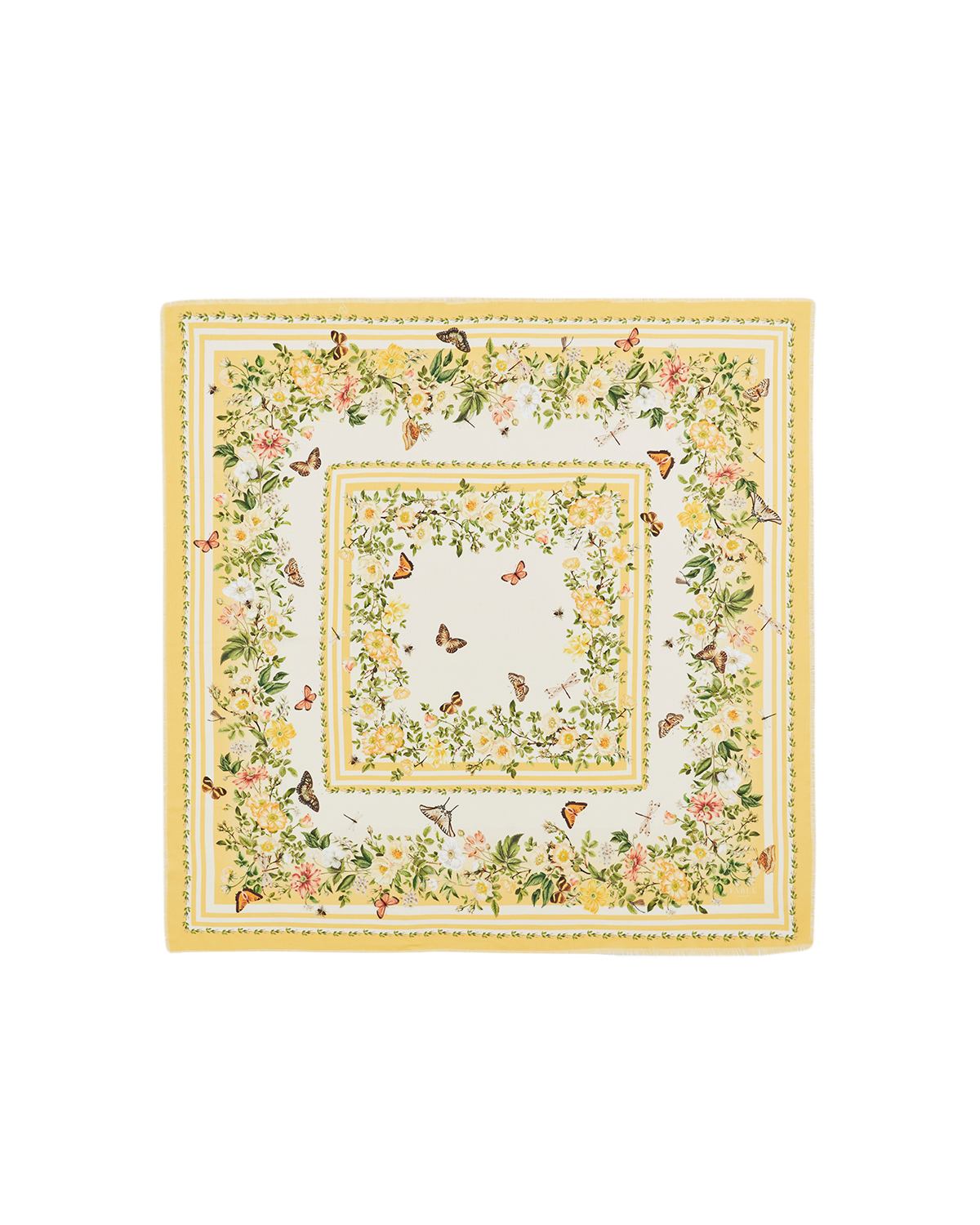 fable-england-cybele-quadrat-tuch-gelb-blumen-twill image 1