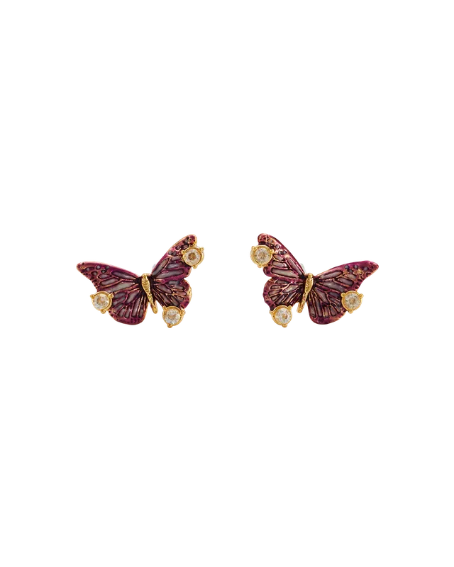 fable-england-eve-butterfly-ohrstecker-gold-schmetterling image 1