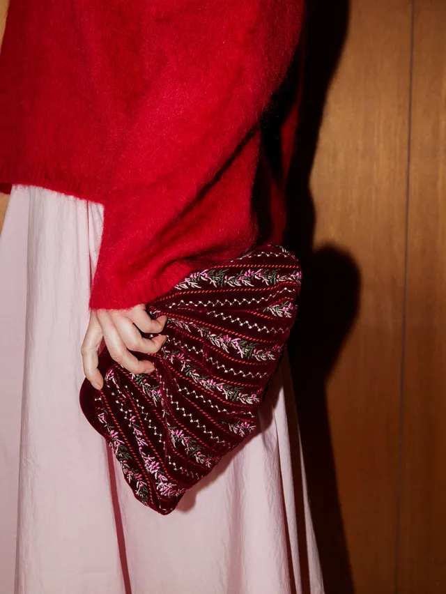 becks-ndergaard-ribbonia-velvet-bonita-tasche-bordeaux image 1