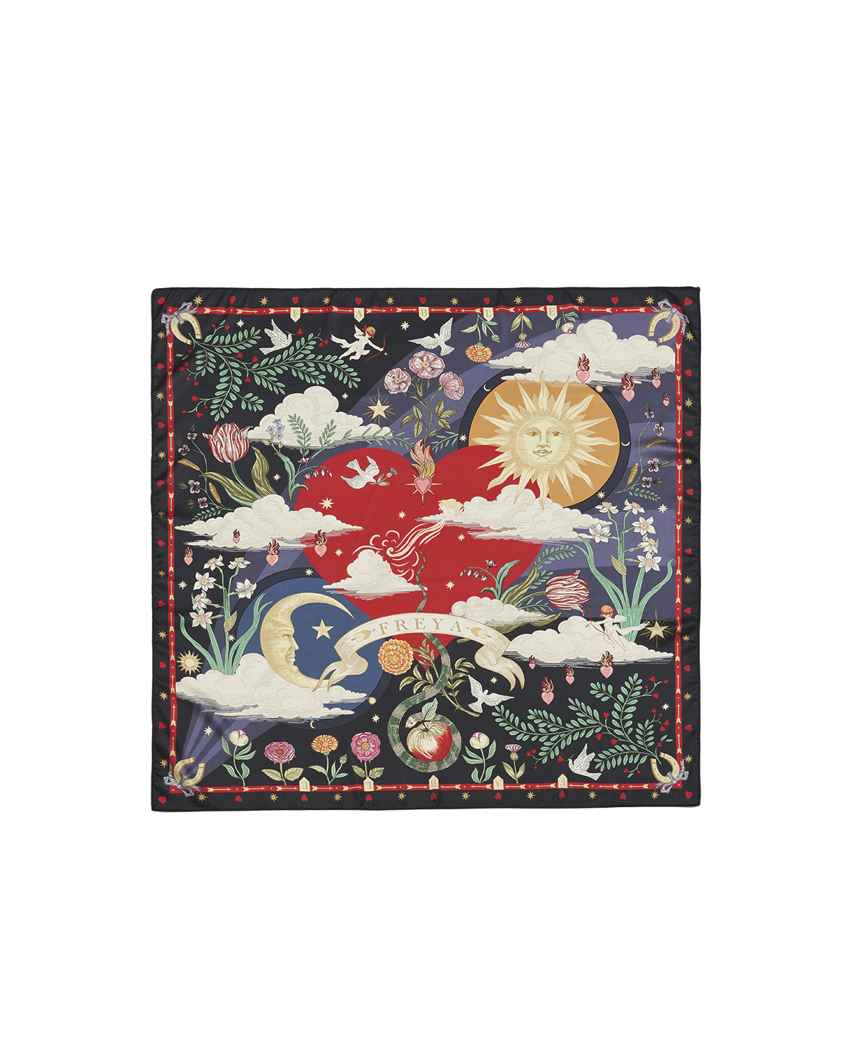 fable-england-freya-s-heart-tuch-navy-seide-quadratisch image 1
