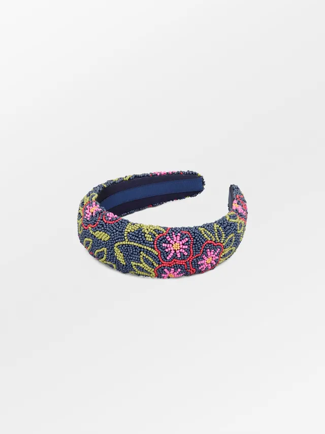 becks-ndergaard-efloria-wide-beaded-hairbrace-haarband-navy-blue image 1