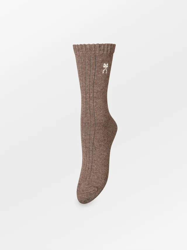 becks-ndergaard-bow-wola-socken-wolle-braun-schleife image 1
