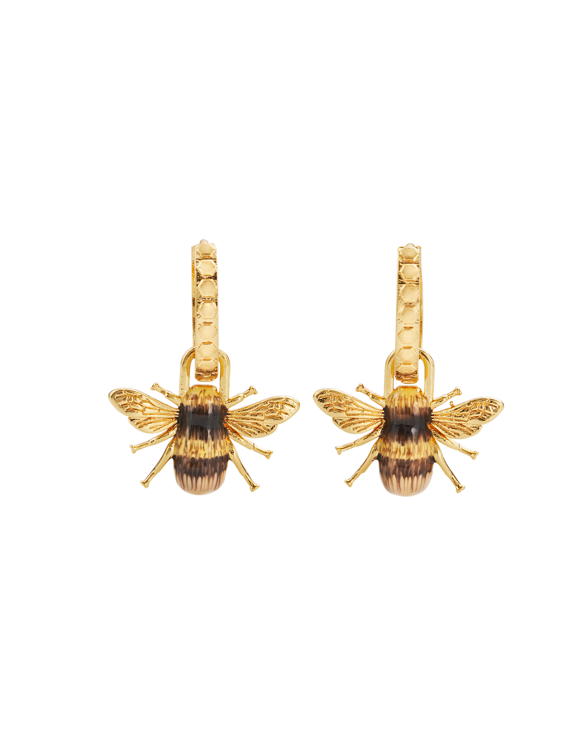 fable-england-honey-bee-huggie-creolen-gold image 1