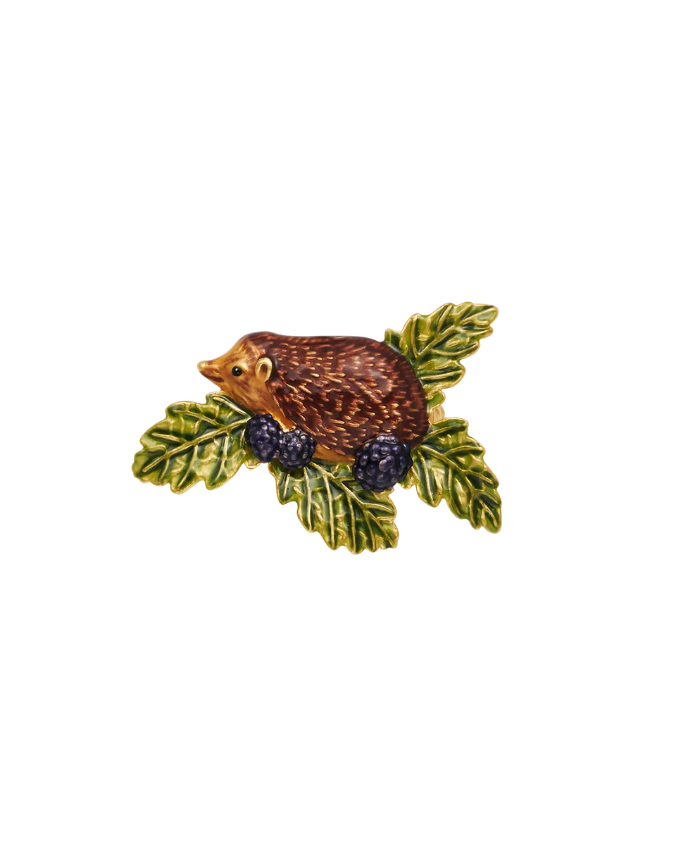fable-england-hedgehog-blackberry-brosche-gold-igel image 1