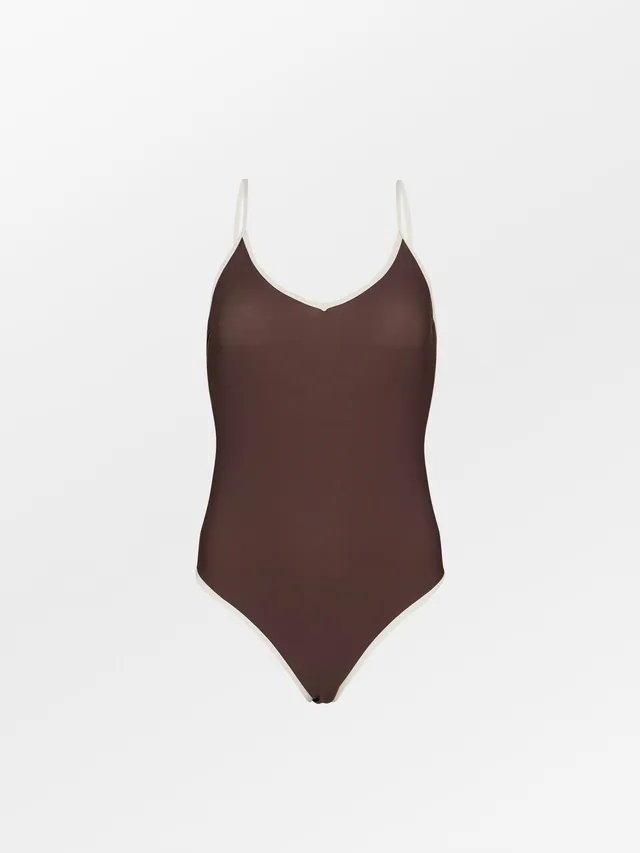 becks-ndergaard-contrast-bea-badeanzug-braun-kontrastnaht image 1