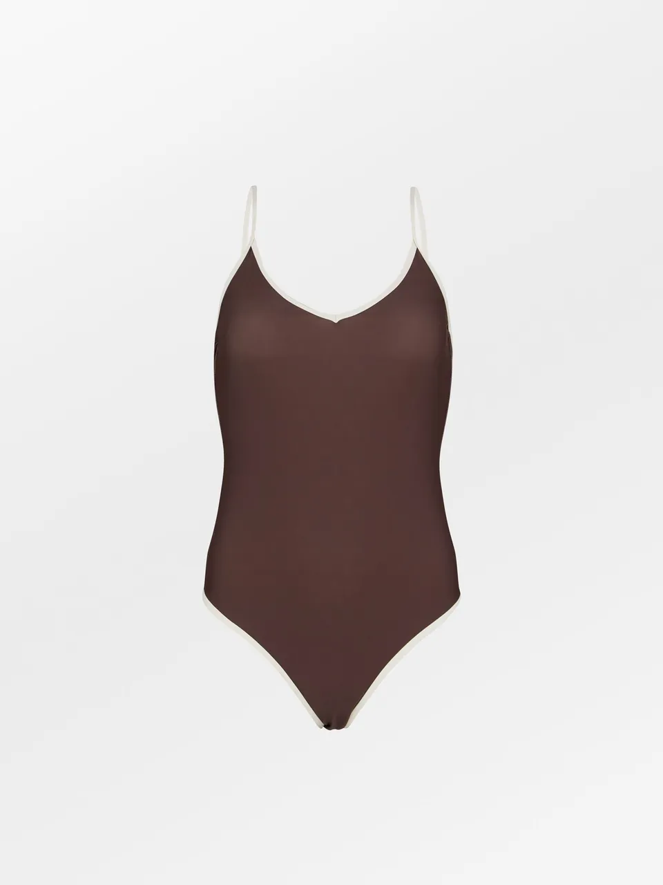 becks-ndergaard-contrast-bea-badeanzug-braun-kontrastnaht image 1