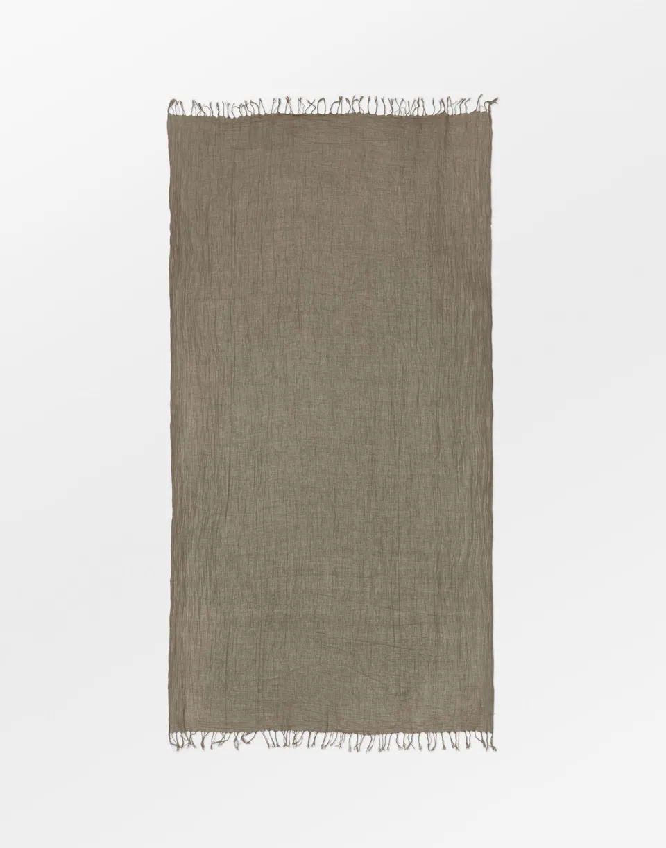 becks-ndergaard-solid-ilona-scarf-wollschal-fossil-brown image 1