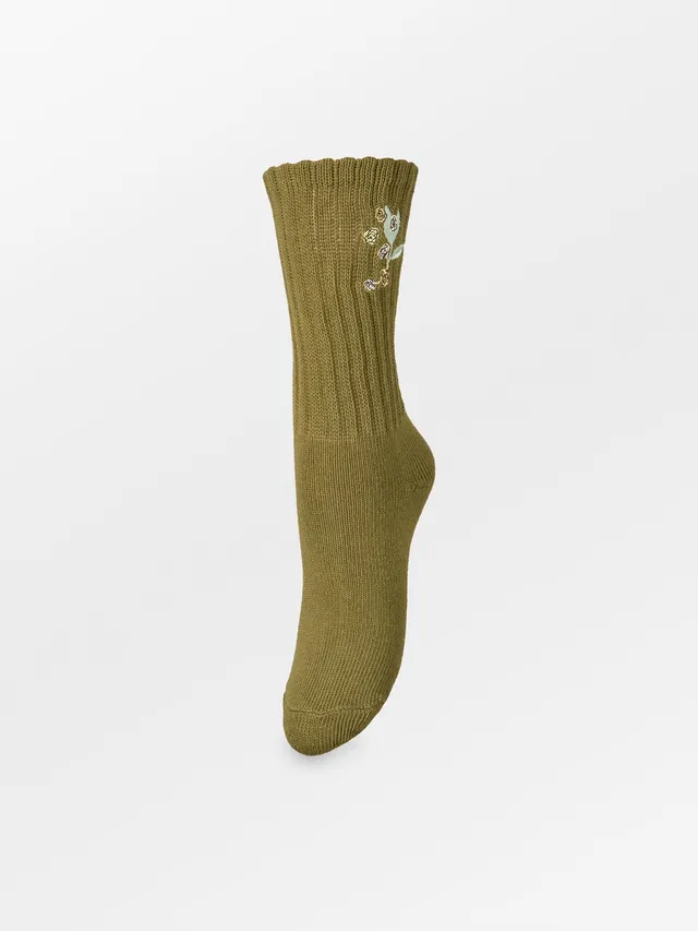becks-ndergaard-rosy-cotta-socken-woodbine-green-baumwolle image 1
