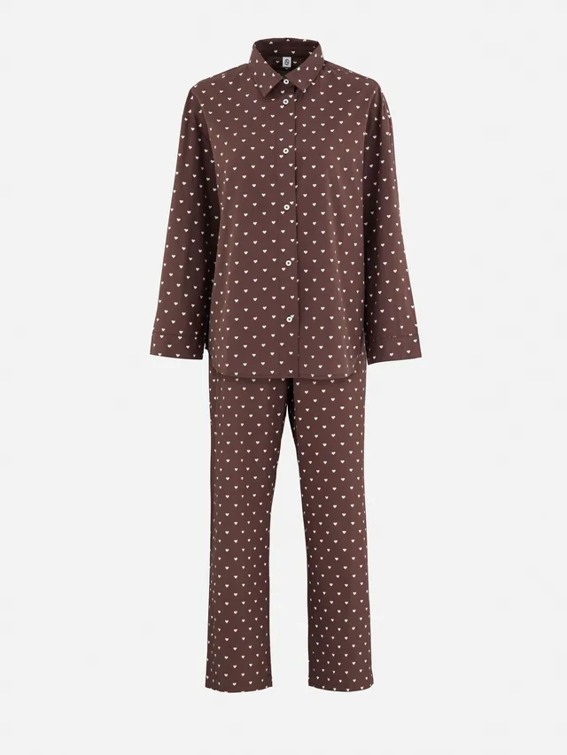 becks-ndergaard-amor-pyjama-set-bio-baumwolle-braun image 1