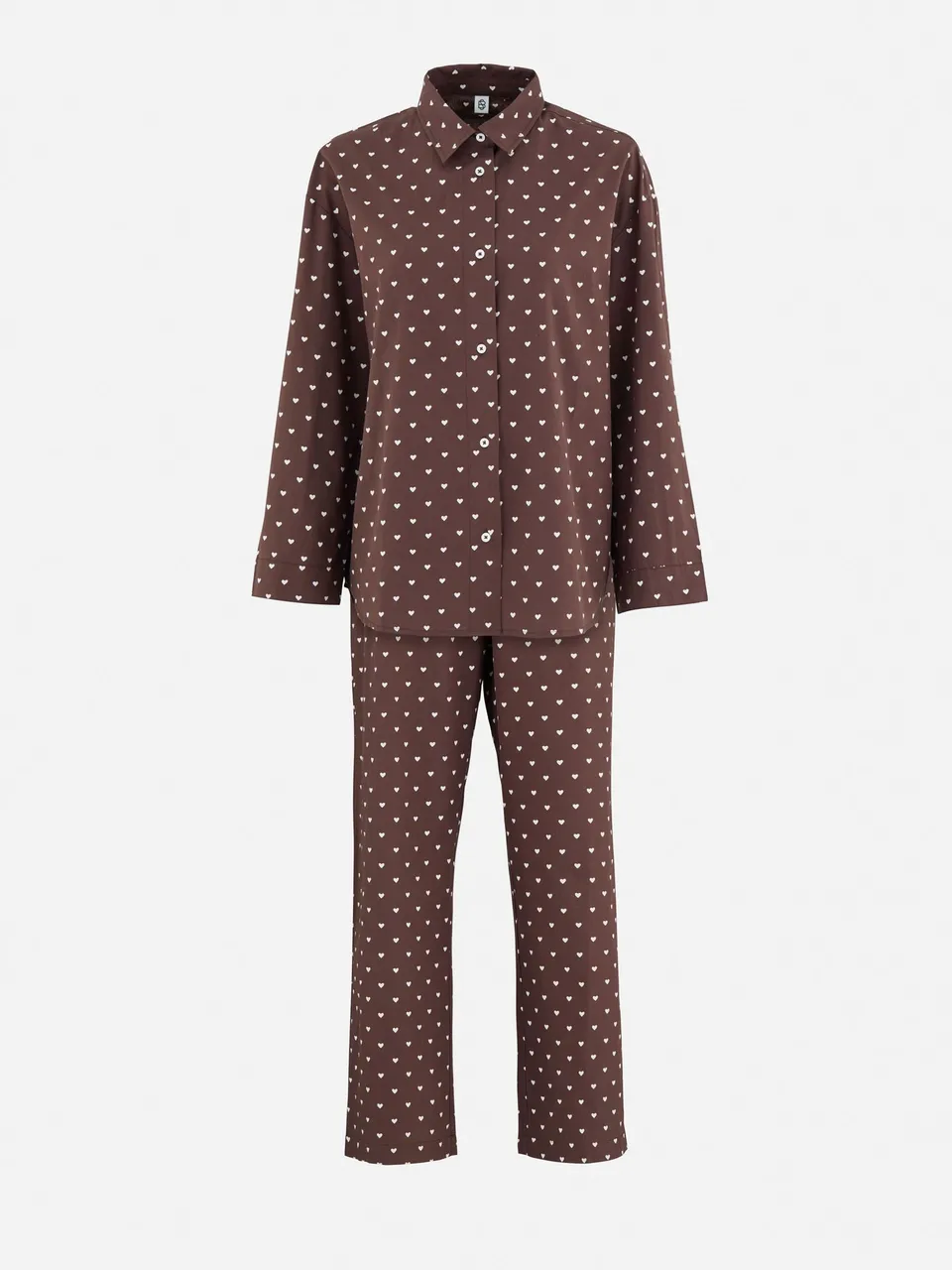 becks-ndergaard-amor-pyjama-set-bio-baumwolle-braun image 1