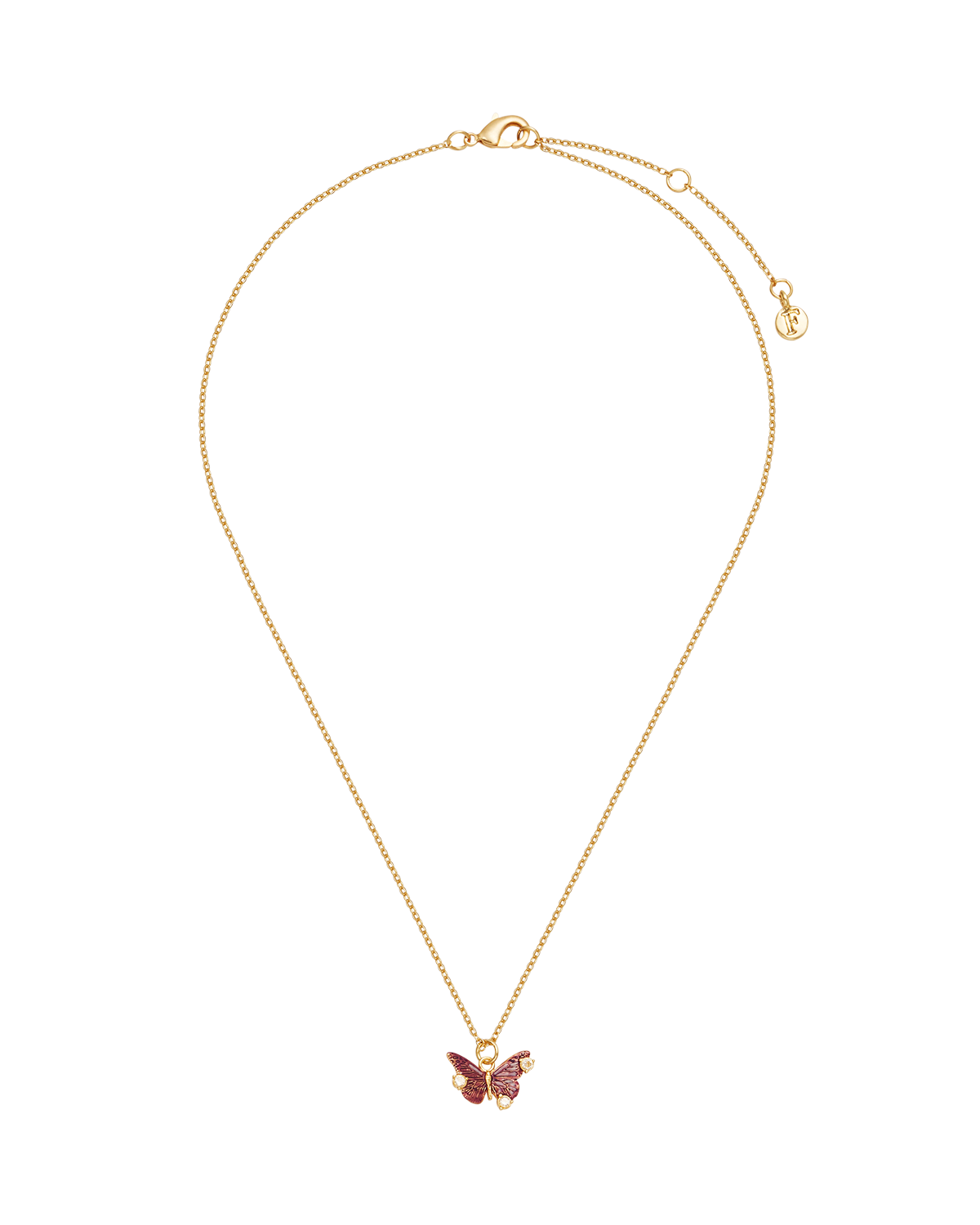 fable-england-hera-butterfly-halskette-gold-burgund image 3