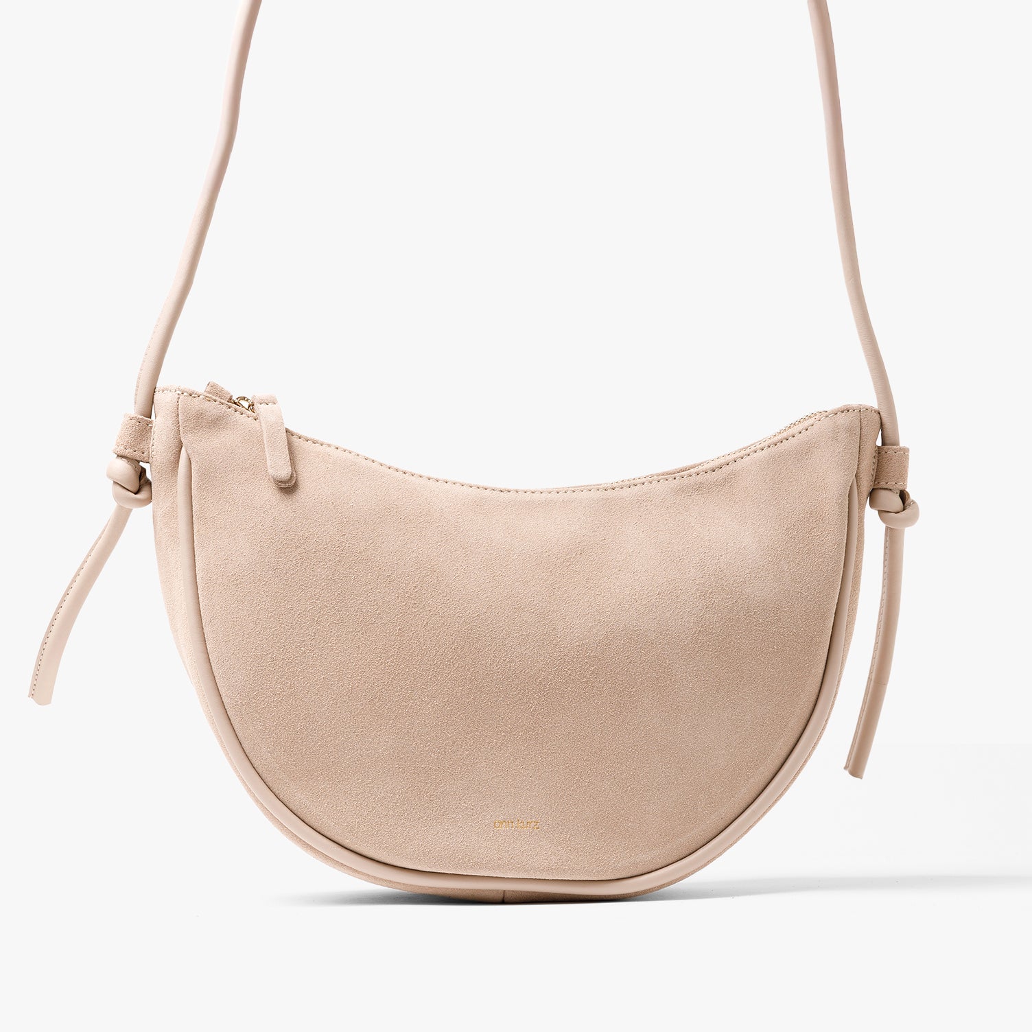 ann-kurz-half-moon-wildleder-umh-ngetasche-caramelo-beige image 3