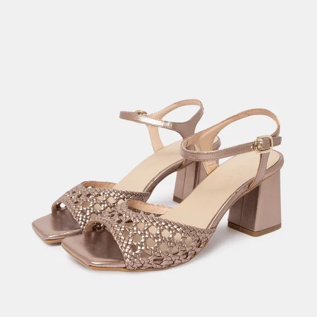 ann-kurz-braided-heel-sandalen-metallic-rame-leder image 1