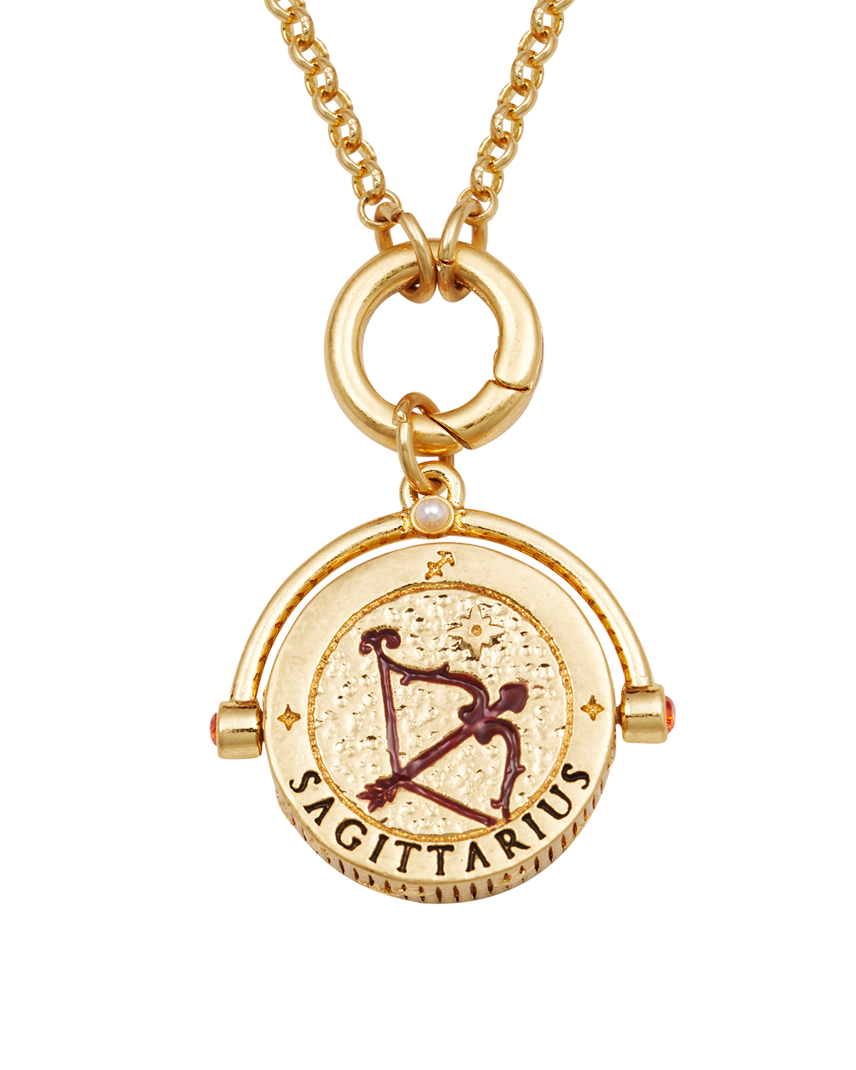 fable-england-jewellery-sagittarius-spinner-halskette-gold-carneol image 1