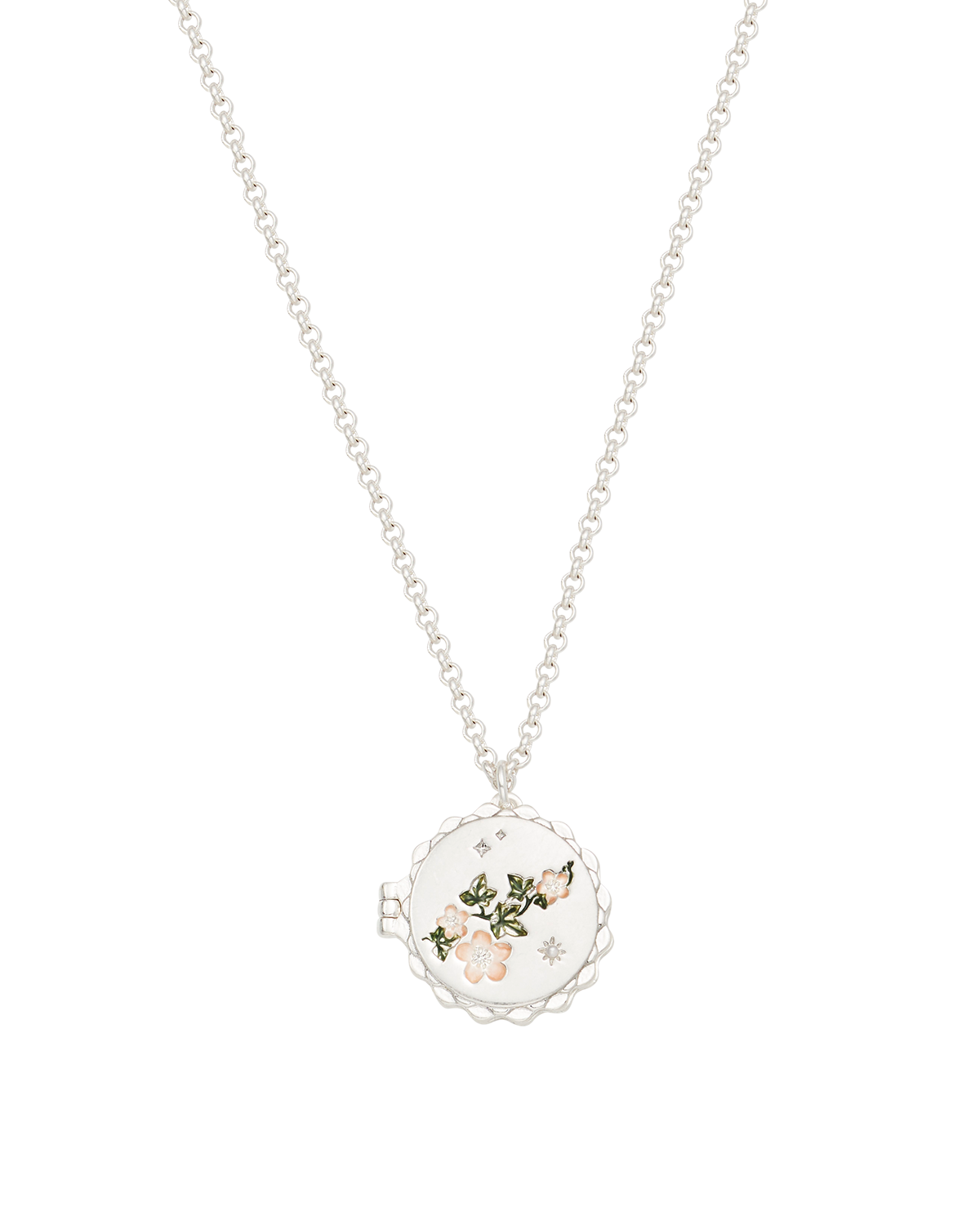 fable-england-ivy-blossom-medaillonkette-silber-mit-efeu image 4