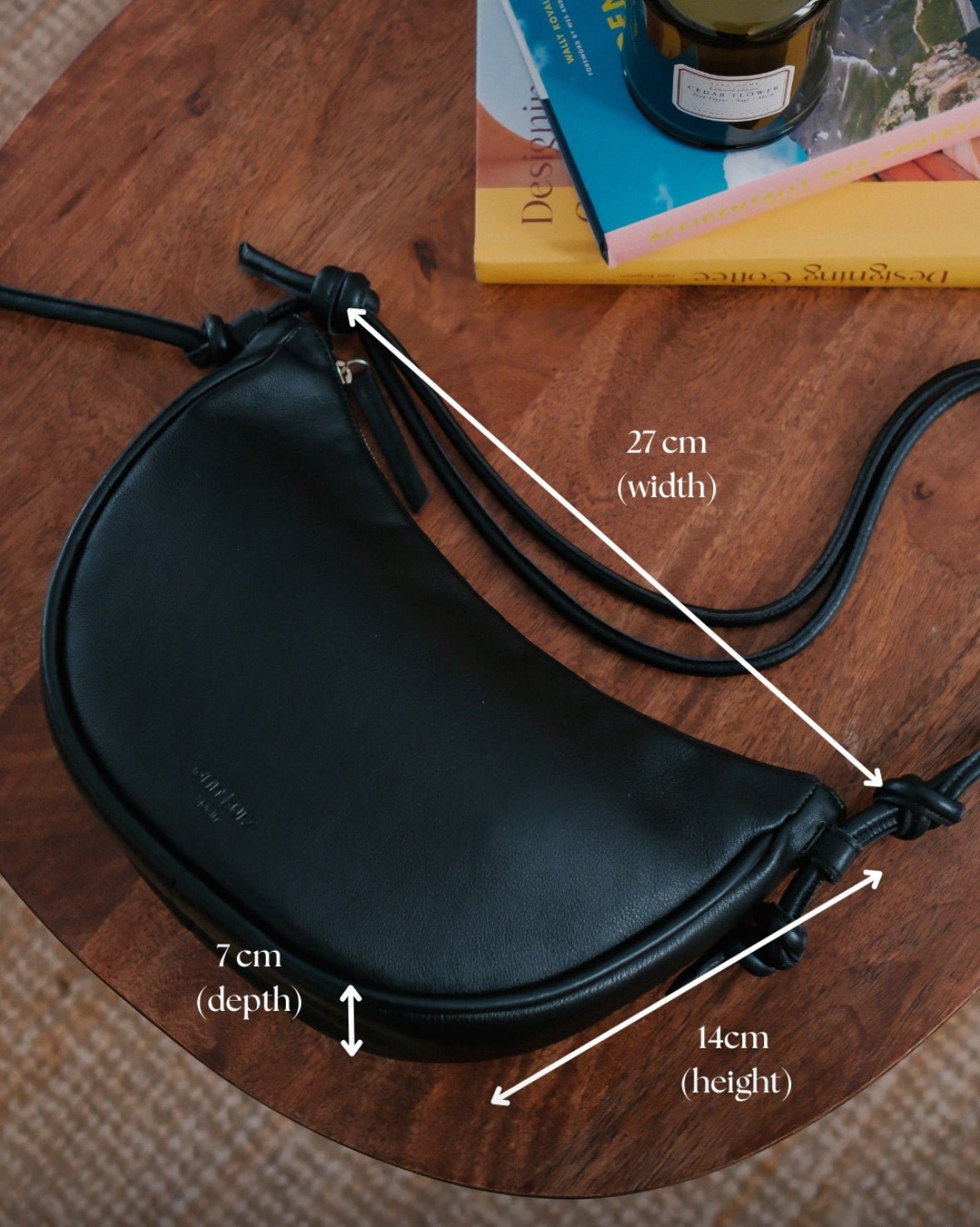 ann-kurz-mini-half-moon-crossbody-suede-navy image 5