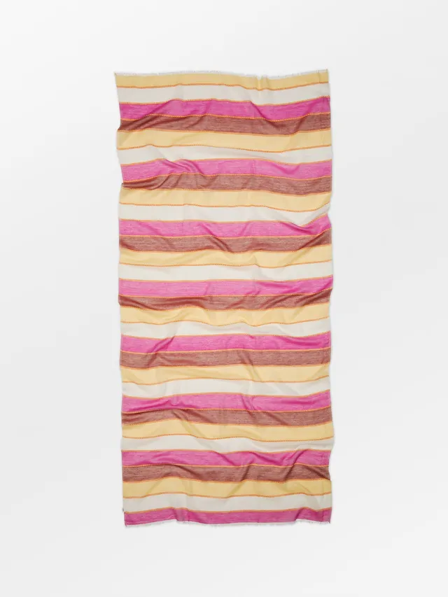 becks-ndergaard-stribella-cowea-schal-baumwolle-pink image 1