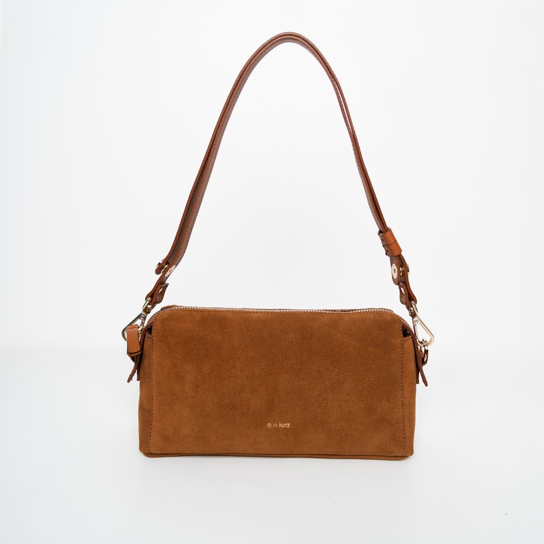 ann-kurz-light-shoulder-schultertasche-suede-cuero image 1