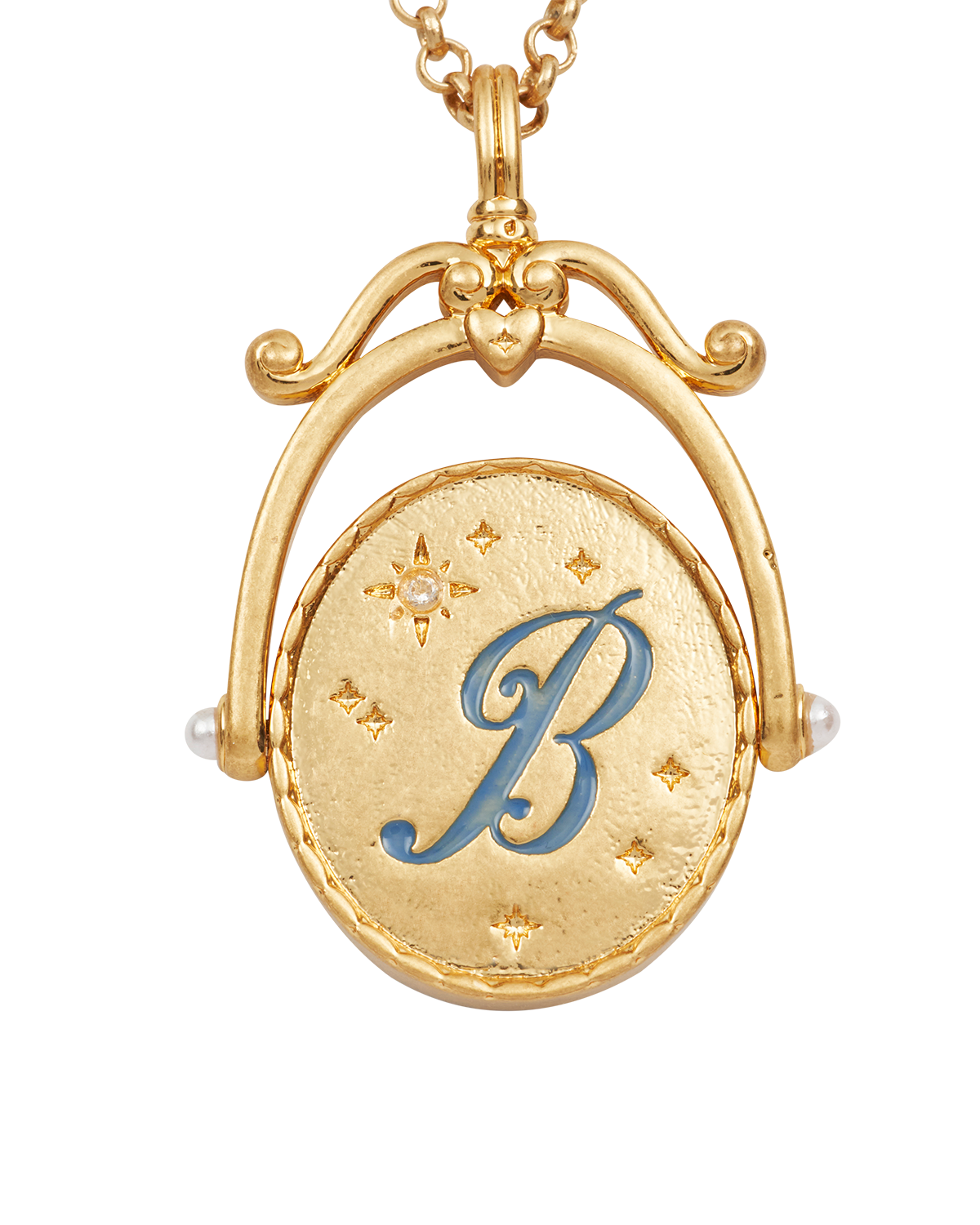 fable-england-jewellery-b-initial-bluebell-halskette-gold-buchstabe-b image 1
