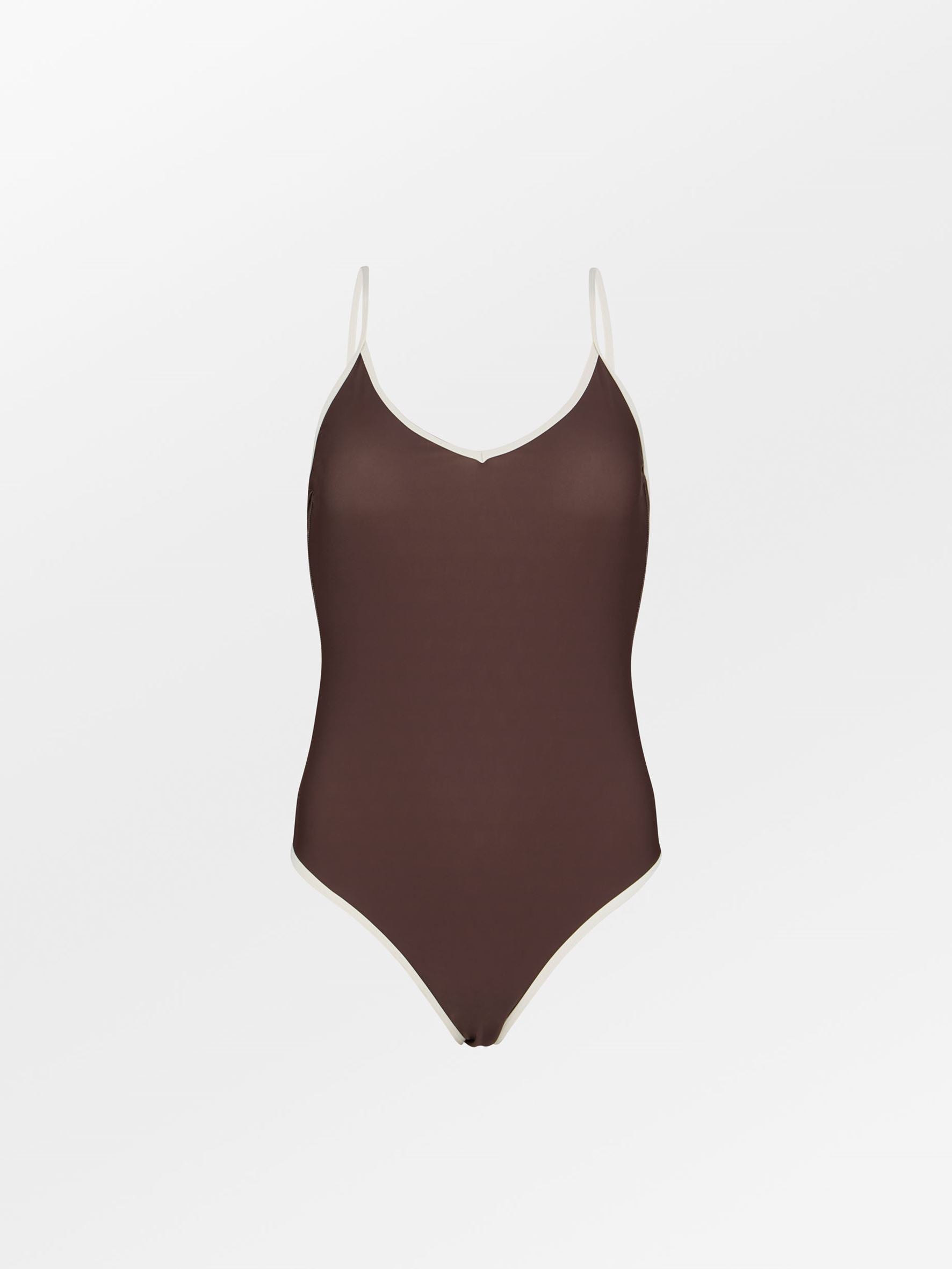 becks-ndergaard-contrast-bea-badeanzug-braun-kontrastnaht image 1