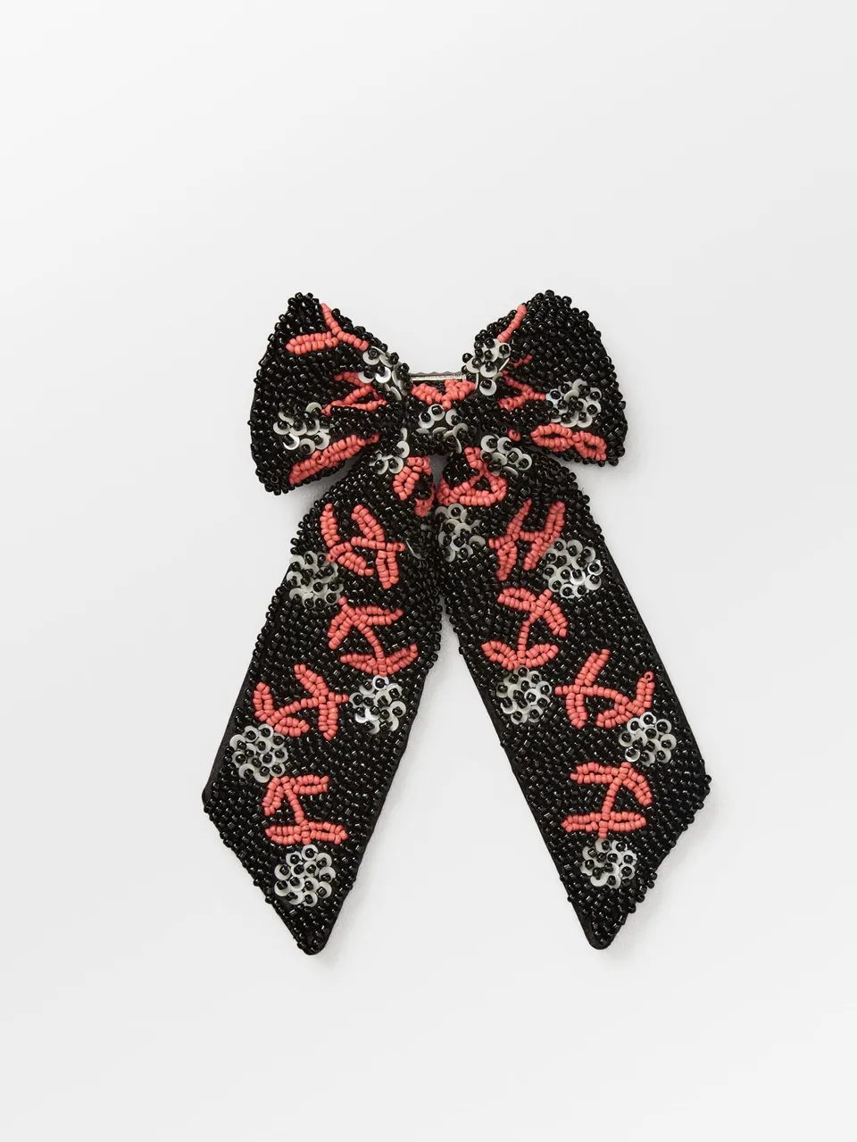 becks-ndergaard-brombeere-beaded-bow-clip-schwarz-glasperlen image 1