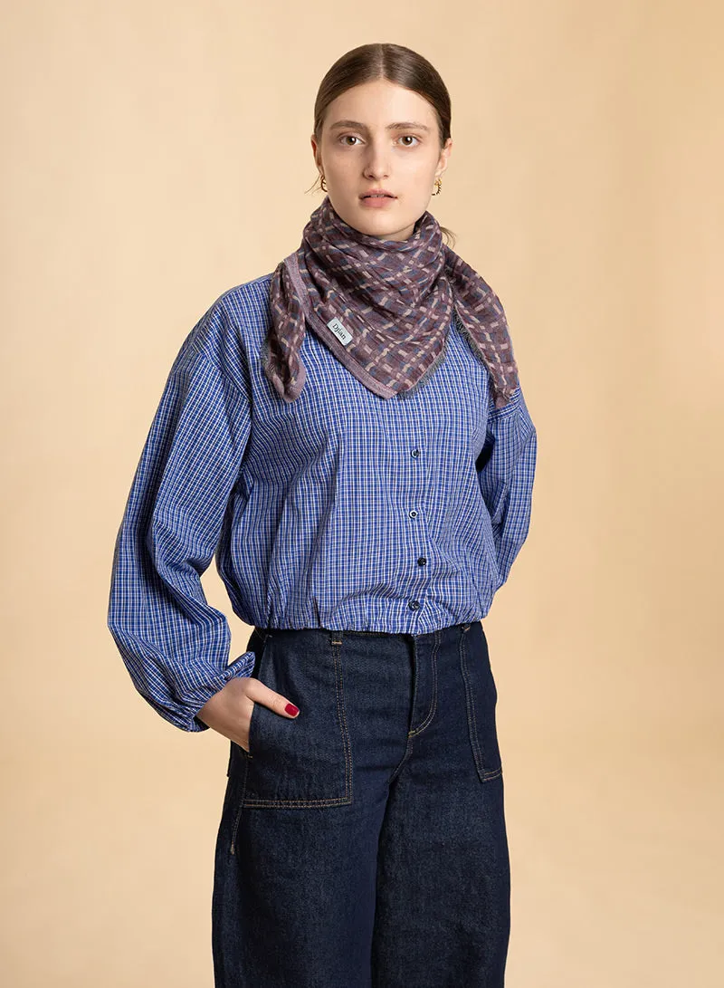 djian-karla-tuch-bio-baumwolle-karo-70-x-70-cm image 1