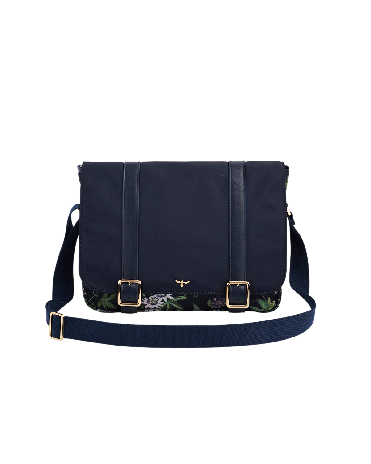 fable-england-navy-passion-flower-satchel-tasche-navy image 1
