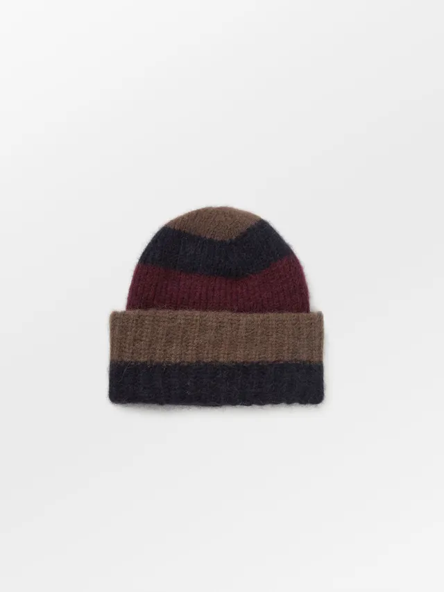 becks-ndergaard-striped-soloma-beanie-alpaka-burgundy-m-tze image 1
