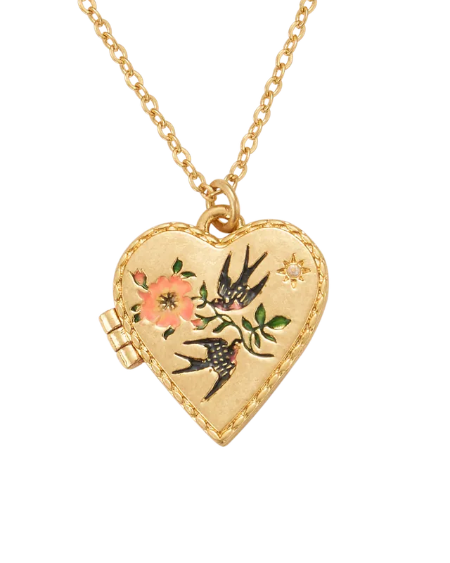 fable-england-swallow-heart-locket-halskette-gold-herz-medaillon image 1