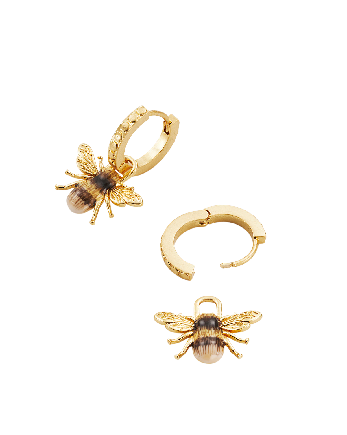 fable-england-bee-schmuckset-biene-gold-huggies image 6