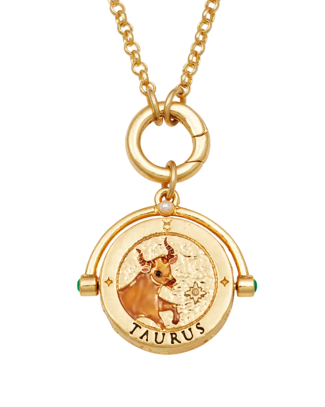 fable-england-taurus-spinner-halskette-gold-sternzeichen-stier image 1