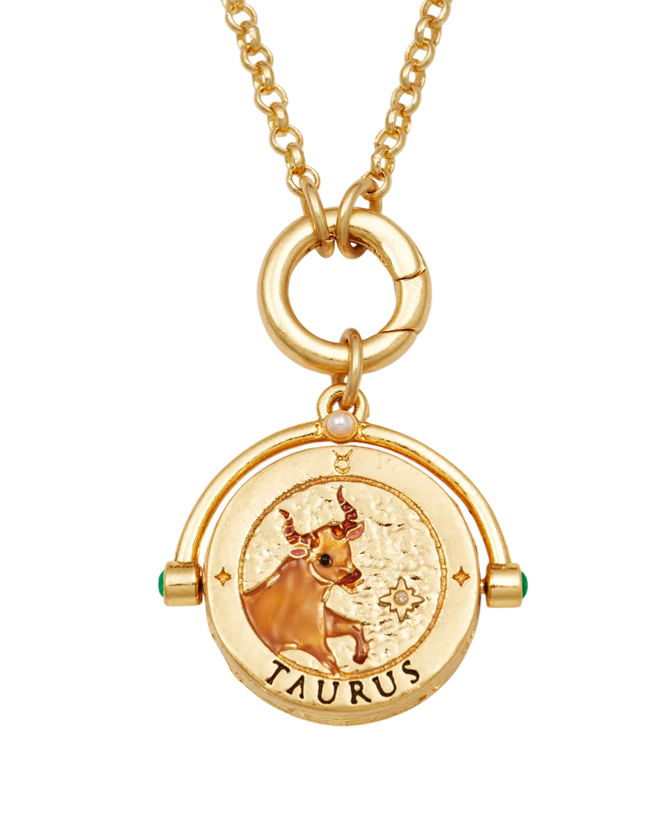 fable-england-taurus-spinner-halskette-gold-sternzeichen-stier image 1