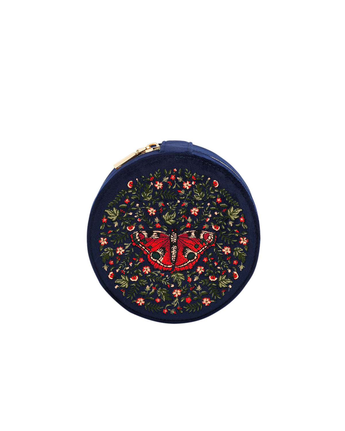 fable-england-butterfly-schmuckk-stchen-samt-navy-rund image 1
