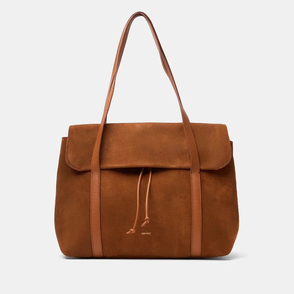 ann-kurz-greatest-shopper-tote-leder-suede-cuero image 1