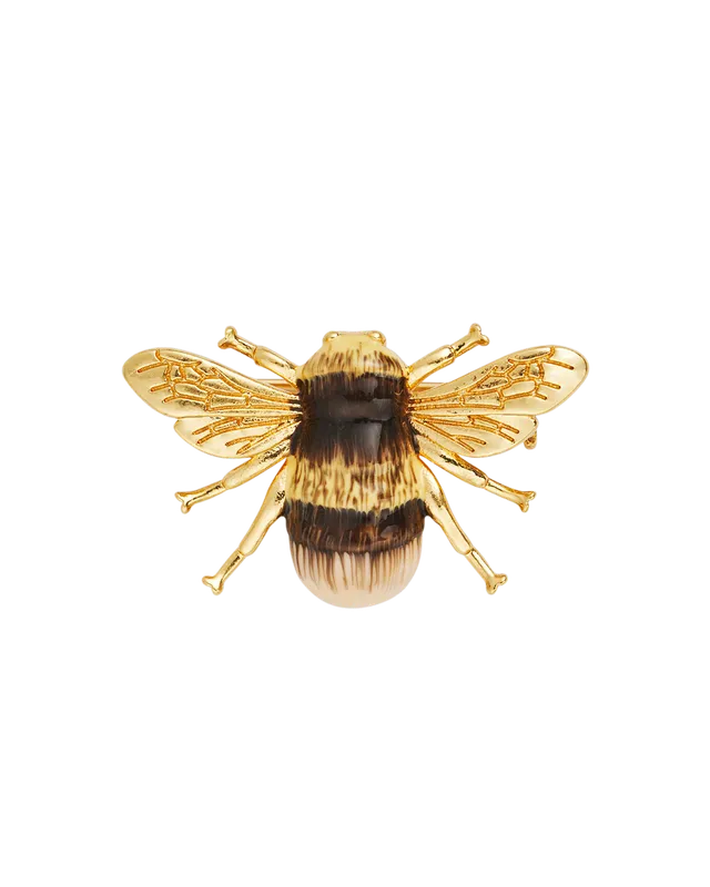 fable-england-honey-bee-brosche-gold-biene-22-karat image 1