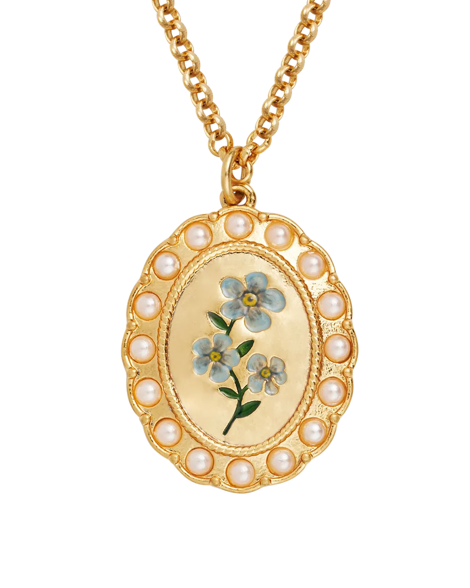 fable-england-forget-me-not-cameo-halskette-gold-perle image 1