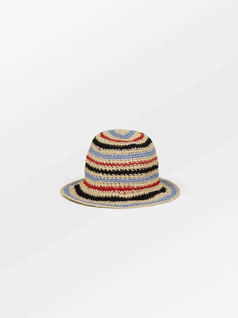 becks-ndergaard-striped-saverina-strohhut-papierstroh-blau image 1