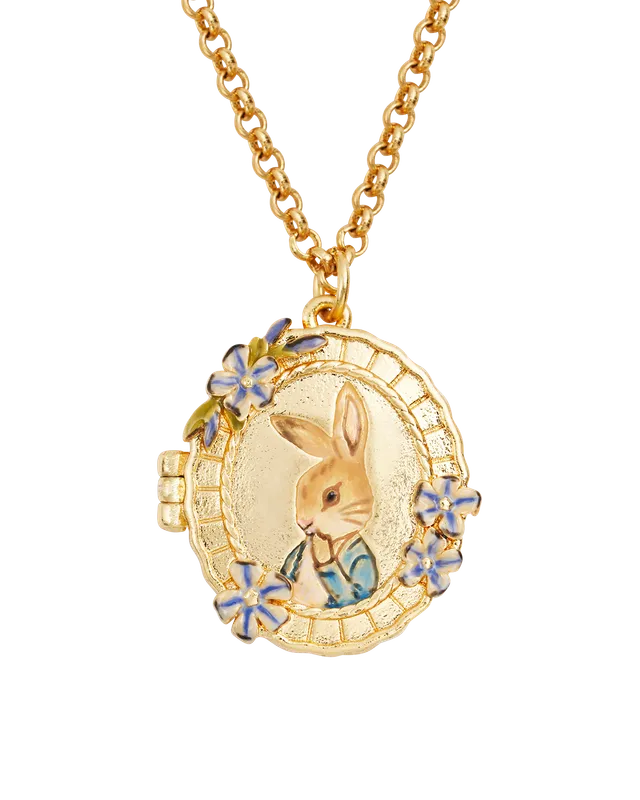 fable-england-x-peter-rabbit-cameo-medaillon-halskette-gold image 1