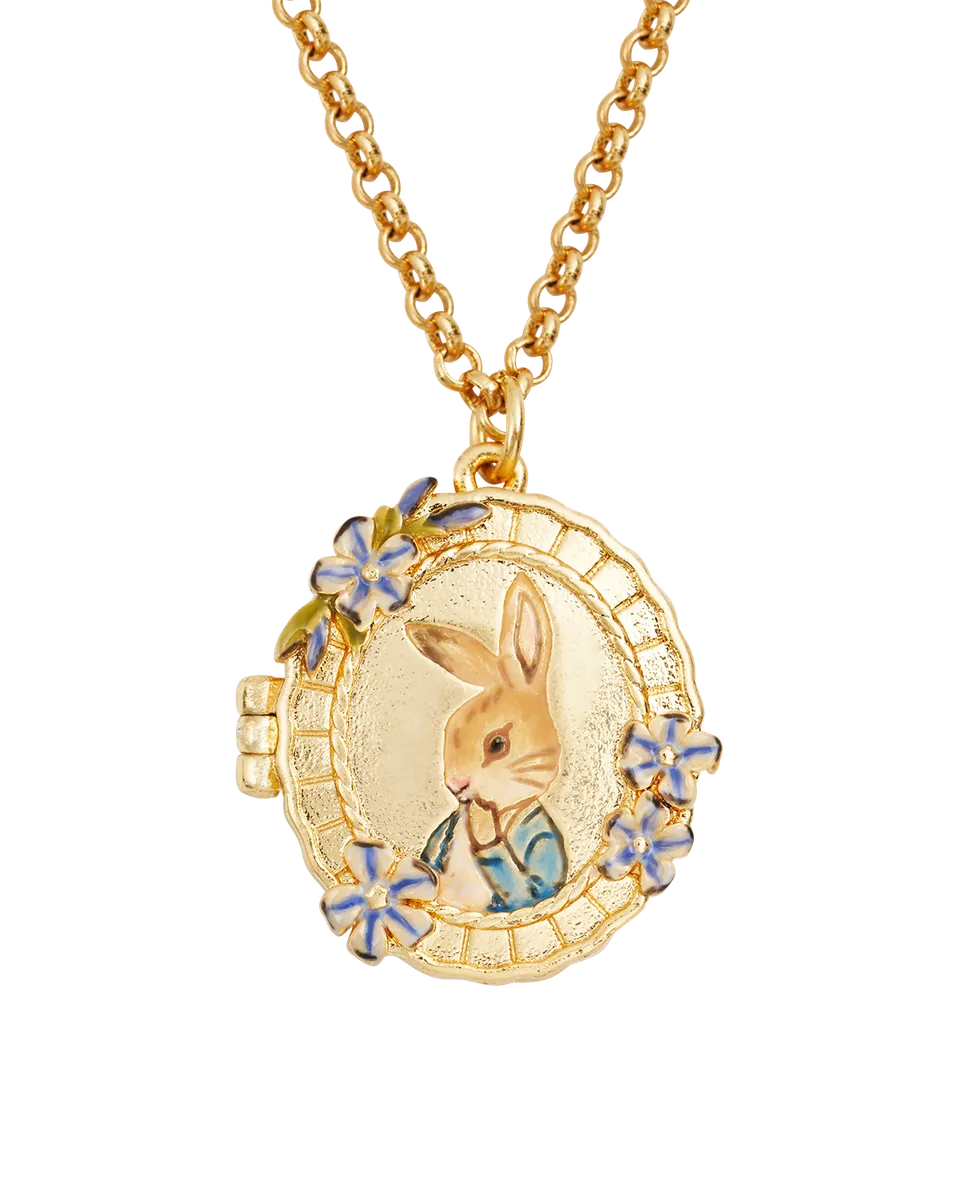 fable-england-x-peter-rabbit-cameo-medaillon-halskette-gold image 1