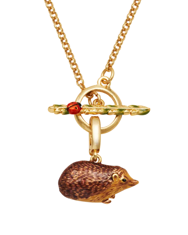 fable-england-ladybird-hedgehog-halskette-gold-igel image 1