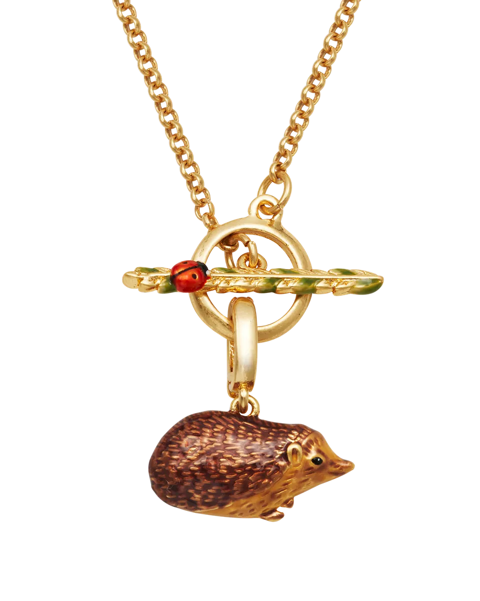 fable-england-ladybird-hedgehog-halskette-gold-igel image 1
