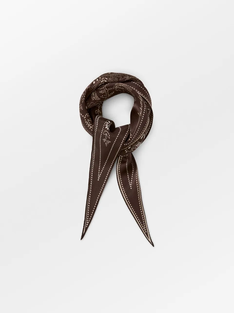 becks-ndergaard-dotted-flora-diamond-scarf-seidenschal-braun image 1