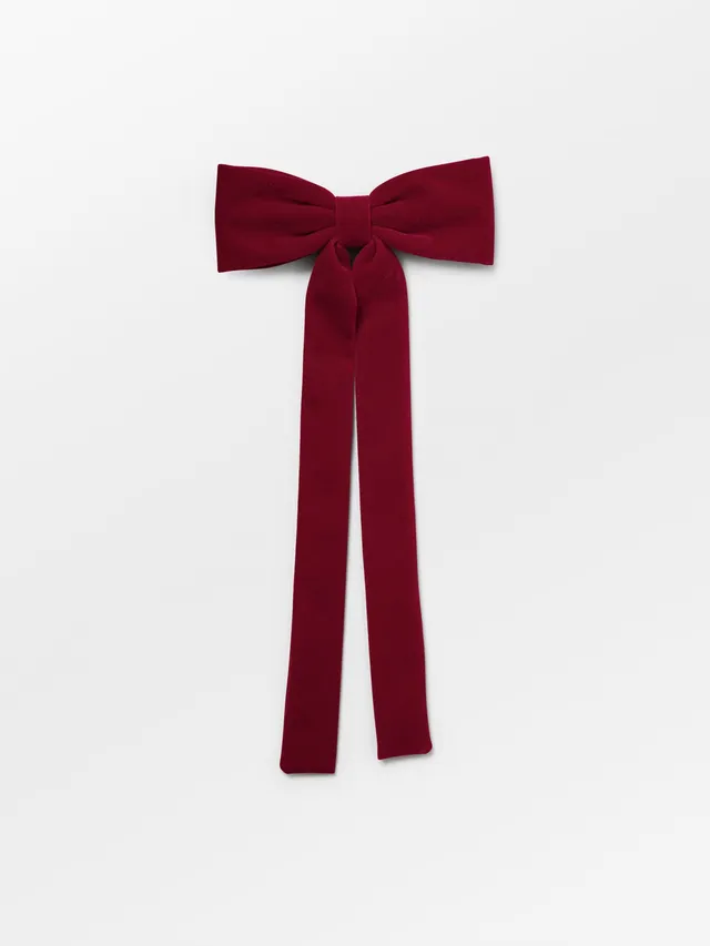 becks-ndergaard-velvet-bow-haarspange-savvy-red image 1