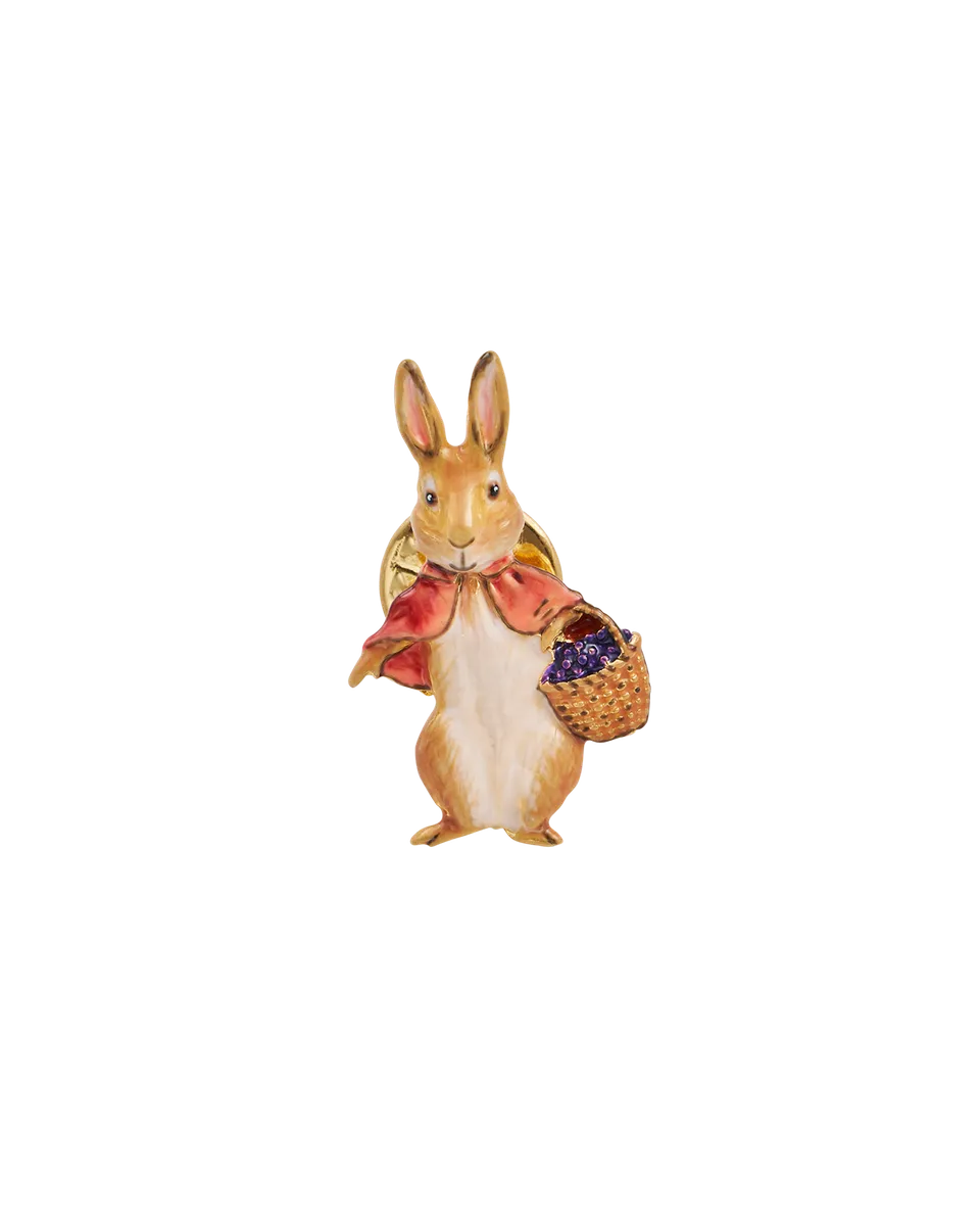 fable-england-peter-rabbit-cotton-tail-brosche-emaille-handbemalt image 1