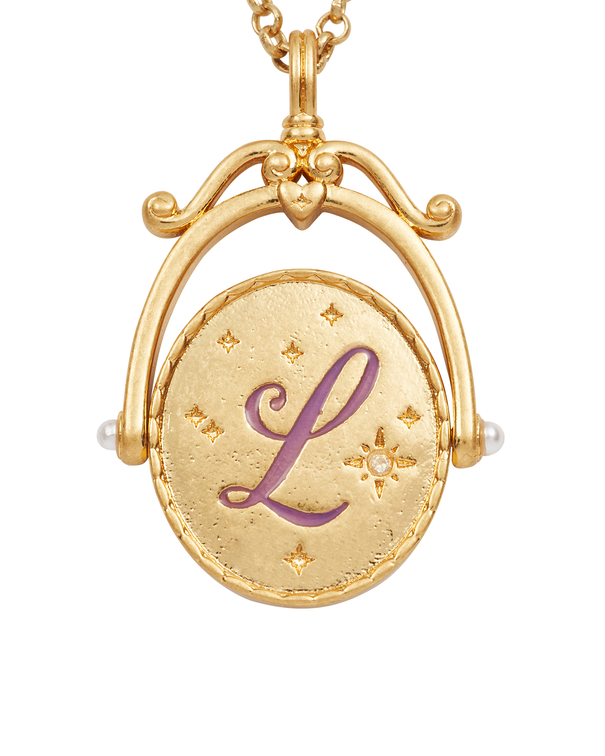 fable-england-l-initial-lavender-halskette-gold-spinner image 1
