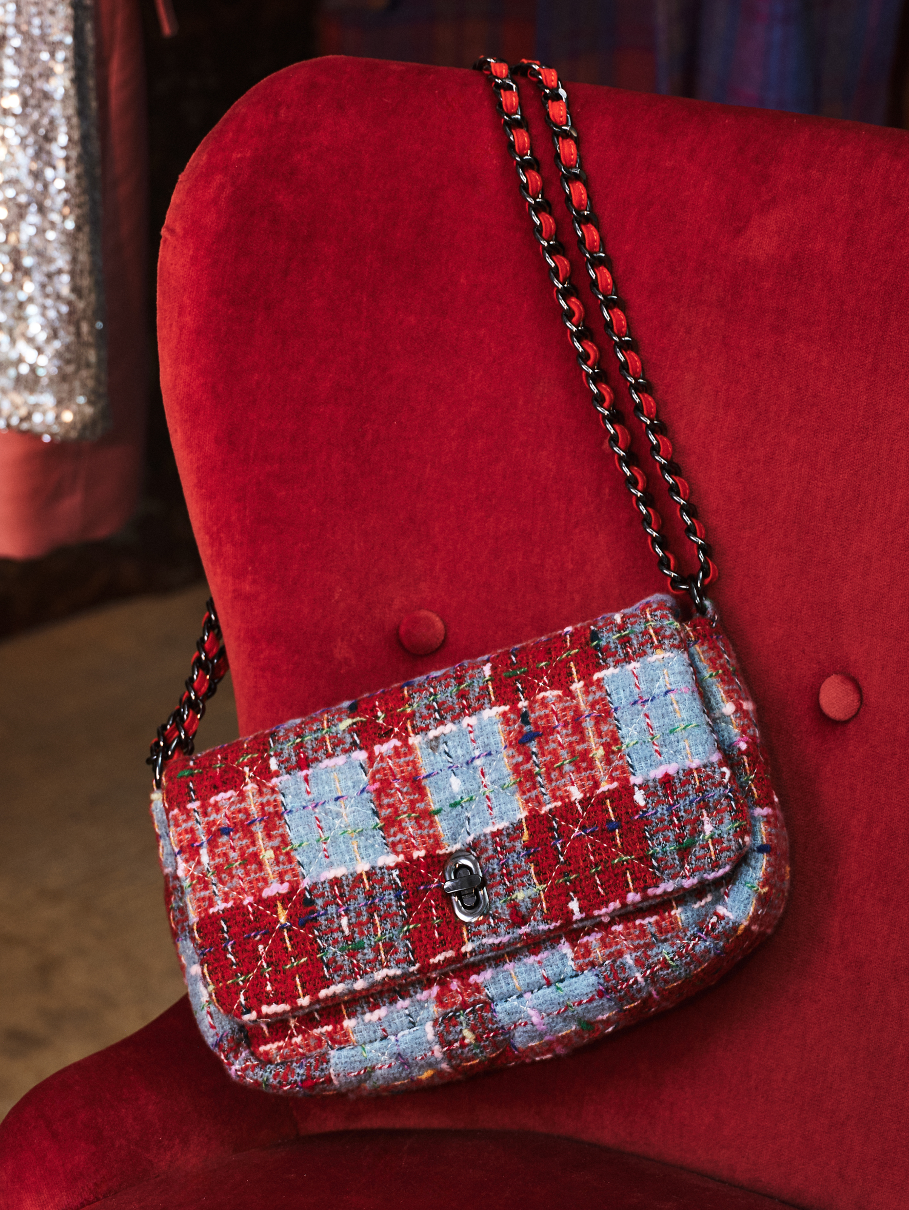 becks-ndergaard-beau-checked-hollis-tasche-rooibos-orange-wollmix image 3