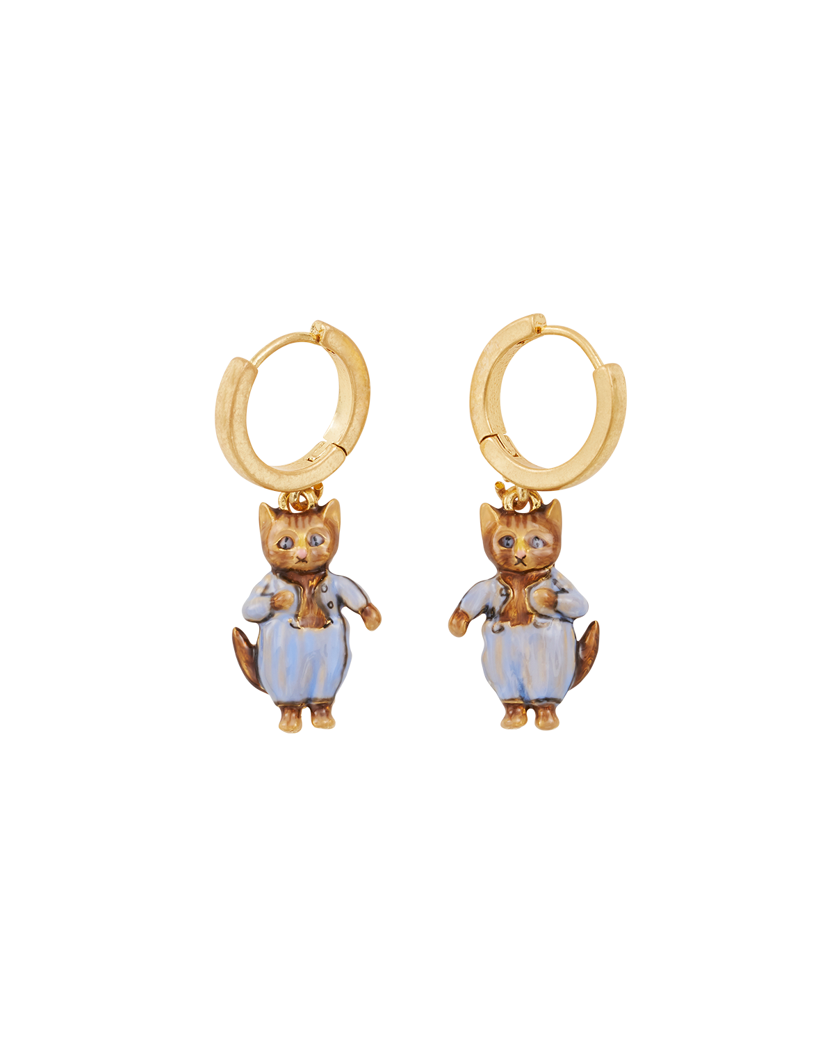 fable-england-peter-rabbit-tom-kitten-huggie-ohrringe-gold image 1